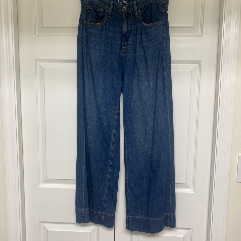 GAP Blue Flare Wide-Leg Jeans